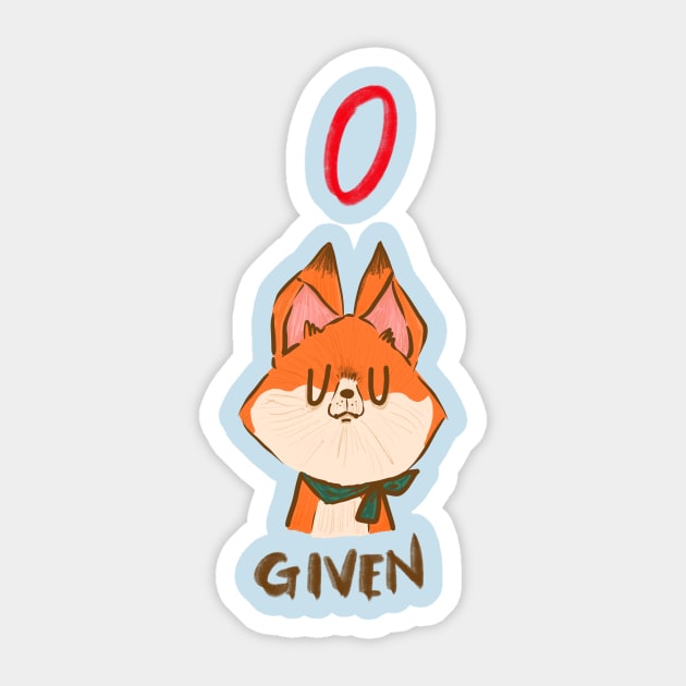 Zero Fox Given Sticker by Fluffymafi